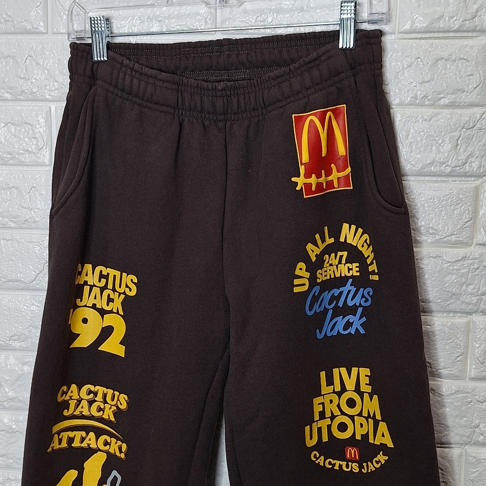 Cactus Jack Streetwear × Travis Scott mcdonalds sticker bomb Jogger sweatpants - Picture 2 of 7